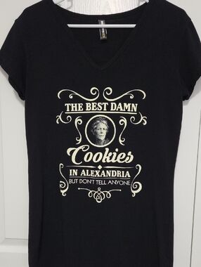Walking Dead Best Damn Cookies V-Neck Tee - Black